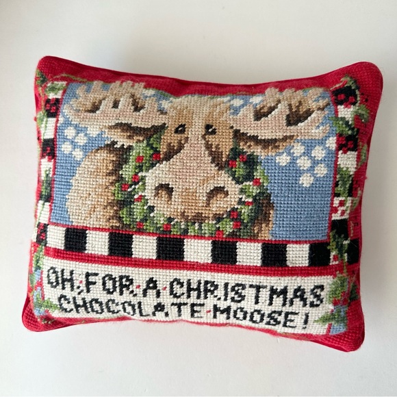 Vintage Needlepoint Pillow - Picture 2 of 9